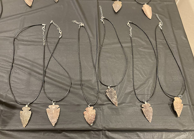 Arrowhead necklaces. Photo by Dawn Ballou, Pinedale Online.