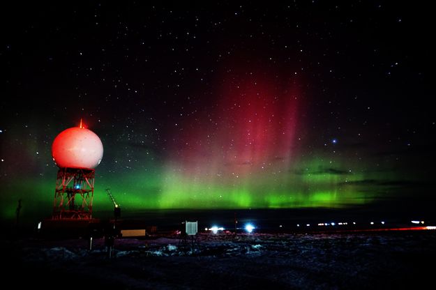 Aurora view from Riverton, Wyoming. Photo by National Weather Service - Riverton.