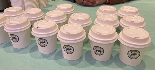 Mini Coffee Samples. Photo by Dawn Ballou, Pinedale Online.