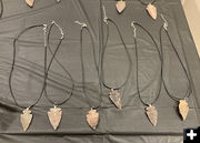 Arrowhead necklaces. Photo by Dawn Ballou, Pinedale Online.