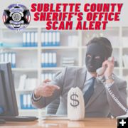 Scam Alert. Photo by Sublette County Sheriff's Office.