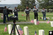 Honor Guard Rifle Salute. Photo by Dawn Ballou, Pinedale Online.