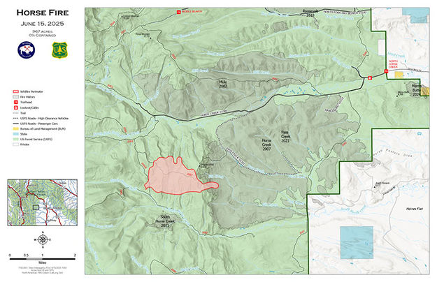 Horse Fire June 15 2025. Photo by Bridger-Teton National Forest.