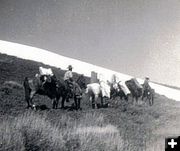 Hauling up building materials, 1941. Photo by Diane Roberts Boroff.