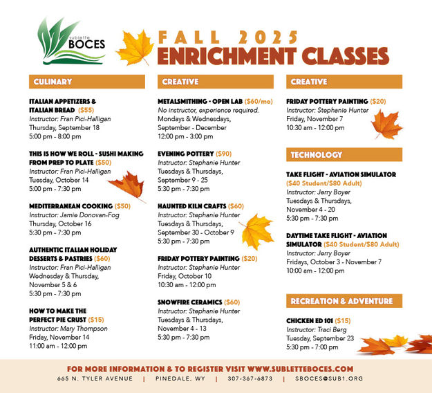 Sublette BOCES Fall Classes. Photo by Sublette BOCES.