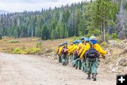 Firefighters on the move. Photo by Dave Bell.