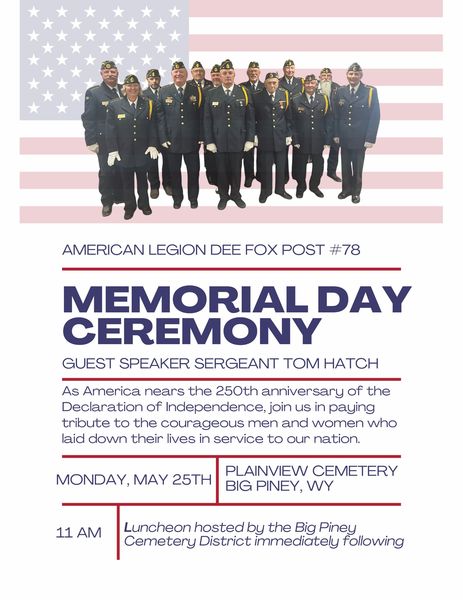 Memorial Day in Big Piney May 25. Photo by .