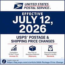 Postage price increasing. Photo by .