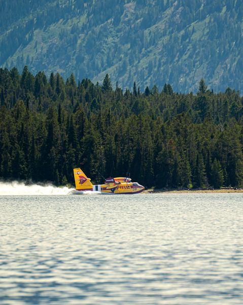 Water fill - Kinky Creek Fire. Photo by Bridger-Teton National Forest.