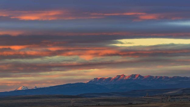 Georgeous Sunset And The Sawtooth. Photo by Dave Bell.