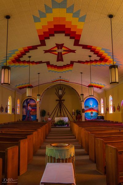 St. Stephens Mission Church Sanctuary. Photo by Dave Bell.