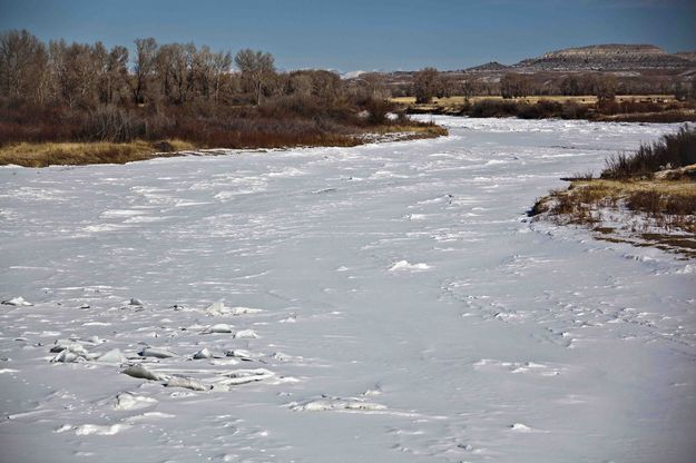 Frozen Green River At LaBarge. Photo by Dave Bell.