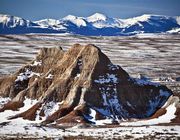 Badlands And Distant Wyoming Peak. Photo by Dave Bell.
