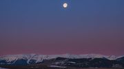 Full Moon And Belt Of Venus. Photo by Dave Bell.