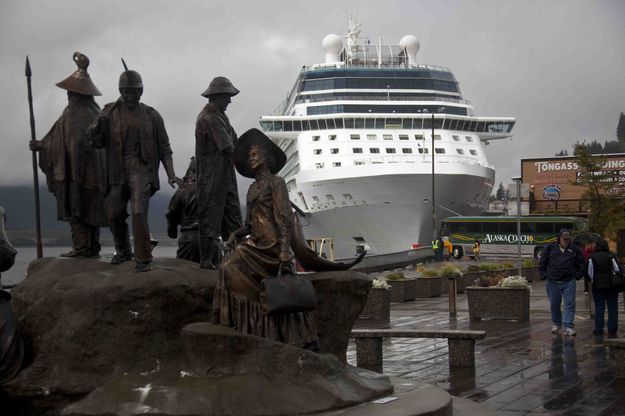 Solstice Moored In Ketchikan. Photo by Dave Bell.