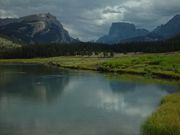 Square Top Mountain Rising Behind The Green. Photo by Dave Bell.