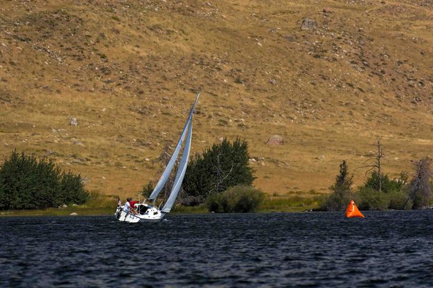 Rounding The Marker. Photo by Dave Bell.