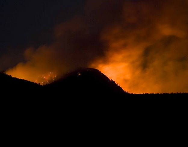 Again, Active New Fork Fire. Photo by Dave Bell.