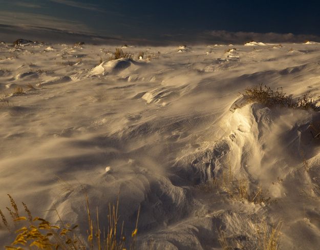 Moving Snow From The Torrid Winds. Photo by Dave Bell.