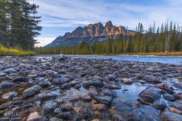 Castle Mountain And The Bow River. Photo by Dave Bell.