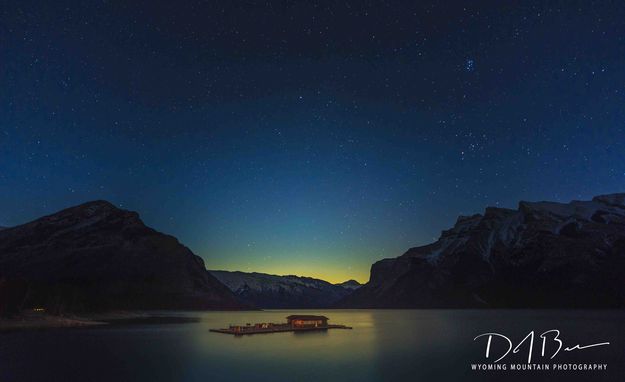 Lake Minnewanka Moon Rise. Photo by Dave Bell.