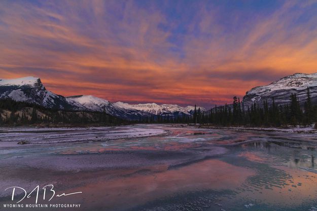 Saskatchewan Crossing Sunset Zenith. Photo by Dave Bell.