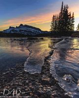 Icy Two Jack Lake Sunset. Photo by Dave Bell.