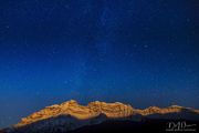 Full Moon Rise Lights Up Cascade Mountain. Photo by Dave Bell.