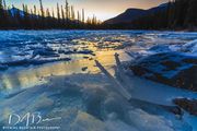 Twisted Ice On The Bow River. Photo by Dave Bell.