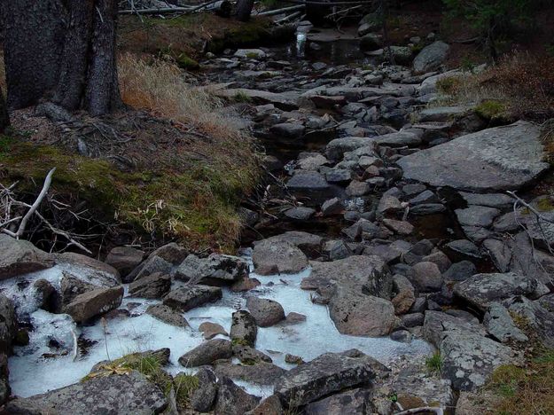 Ice Is Beginning To Form On Creeks. Photo by Dave Bell.