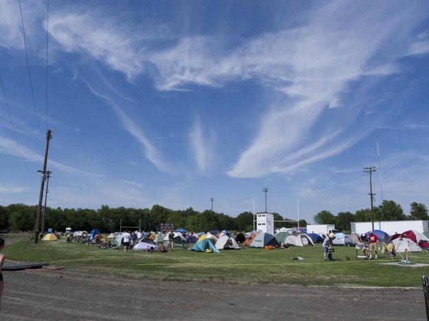 Tent City And Painted Sky-Stapleton, NE. Photo by Dave Bell.