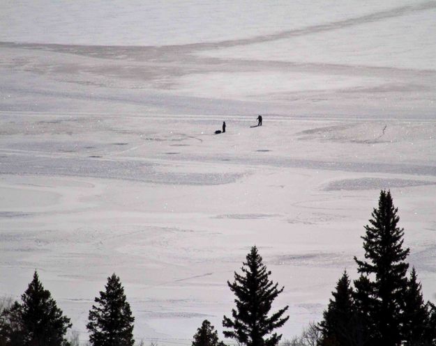 Solitary Ice Fisherman. Photo by Dave Bell.