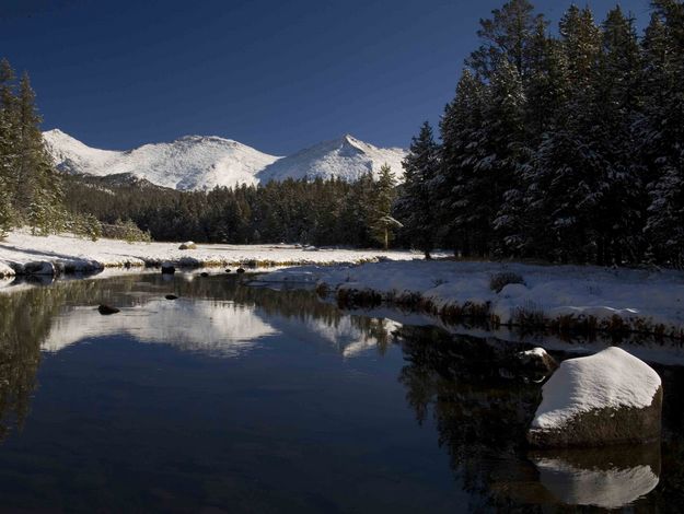 Peak Reflections In Stream. Photo by Dave Bell.