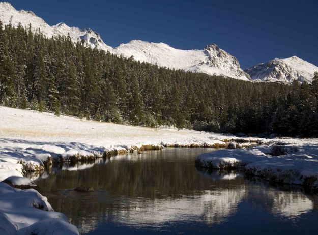 Mountain Reflection In Big Sandy Creek. Photo by Dave Bell.