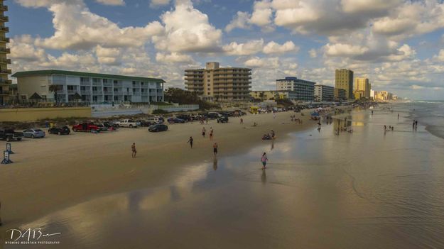 Busy Beach At Low Tide. Photo by Dave Bell.