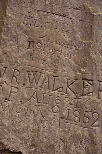 Names Rock Along The Green River (unmarked). Photo by Dave Bell.