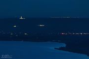 South End Of Fremont Lake, PEP Rig, Lights of Pinedale and Big Piney. Photo by Dave Bell.