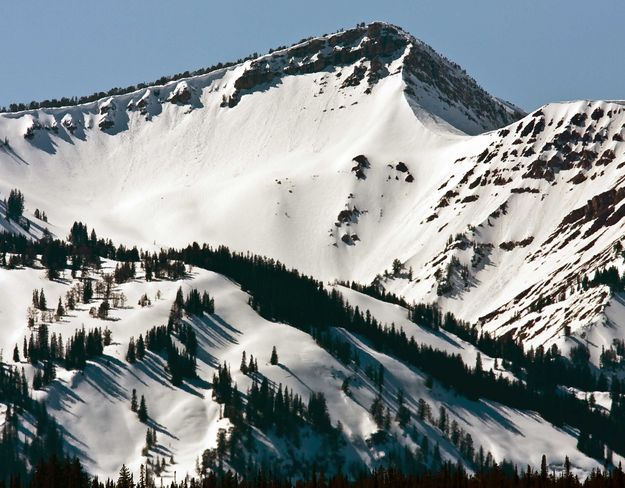 This peak has two names--Falers Slide or Crazy Mountain. Photo by Dave Bell.