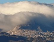 Overrunning Clouds On Mt. Oeneis. Photo by Dave Bell.