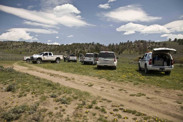 Law Enforcement Near Rainbow Camps. Photo by Dave Bell.