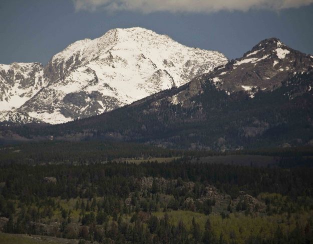 Laturio Mountain (right) and Warrior 2 (center). Photo by Dave Bell.