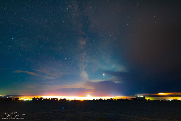 Foggy Nightime In Pinedale. Photo by Dave Bell.