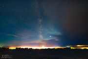 Foggy Nightime In Pinedale. Photo by Dave Bell.