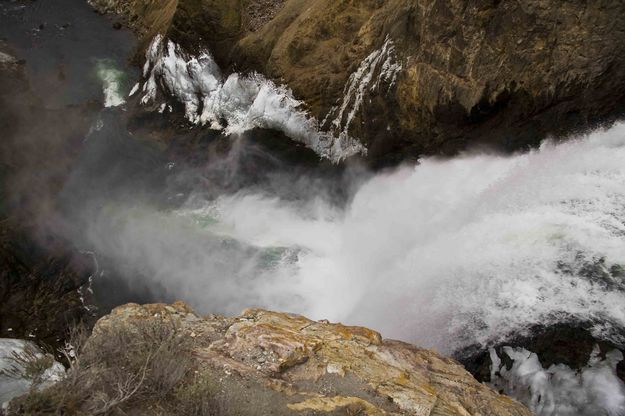 Over The Brink At Lower Falls. Photo by Dave Bell.