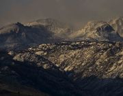 Mt. Oeneis (r) and Sky Pilot (l). Photo by Dave Bell.