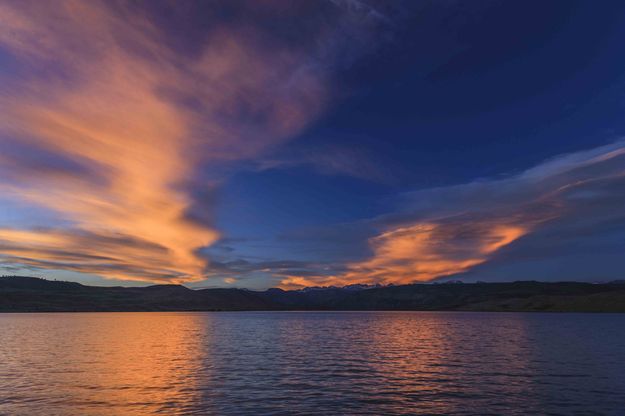 Magnificent Fremont Lake Sunset Lit Clouds. Photo by Dave Bell.