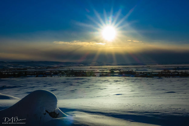 Snowy Sun Flare. Photo by Dave Bell.