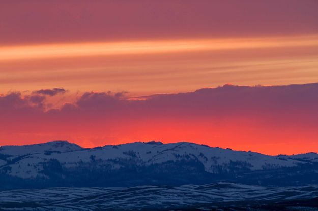 Wyoming Range Sunset Ridgeline Silhouette. Photo by Dave Bell.