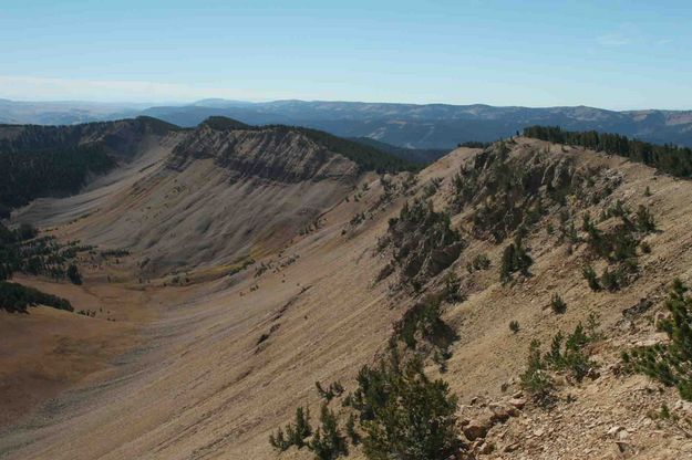 View South Towards Cheese Pass (right of center). Photo by Dave Bell.