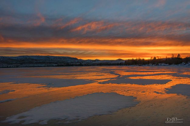 Sunrise On The Ice. Photo by Dave Bell.